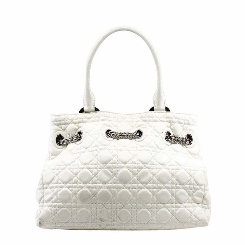 tote leather white phw