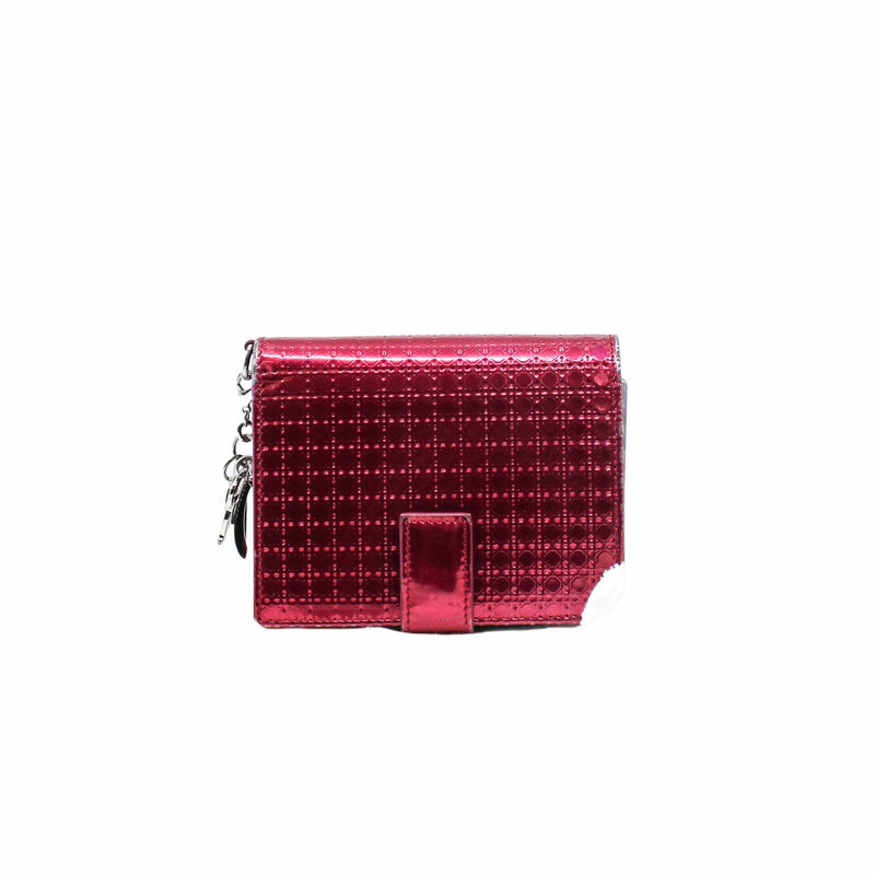 wallet small  patent rose red phw