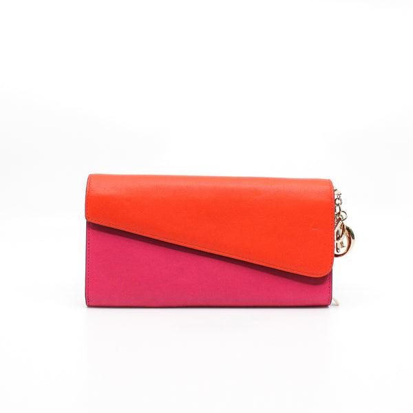 wallet on chain orange red and pink ghw - L'UXE LINK