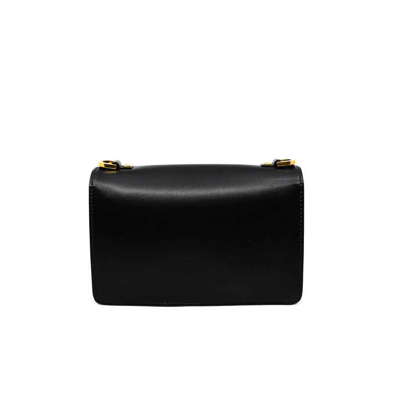 medium j'a dior chain bag in leather black ghw - L'UXE LINK