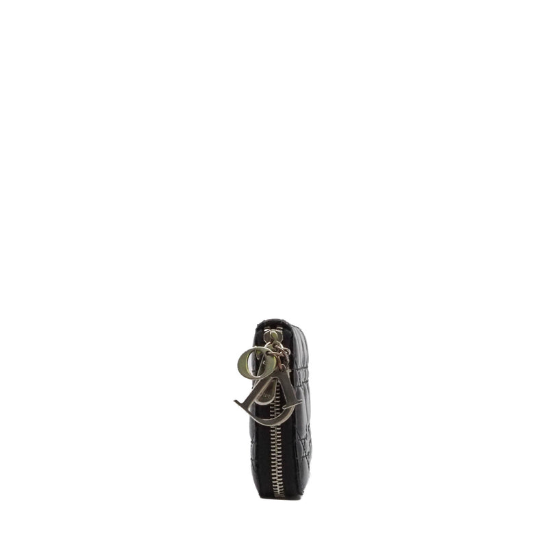 lady long zip wallet in patent black phw #2010 - L'UXE LINK