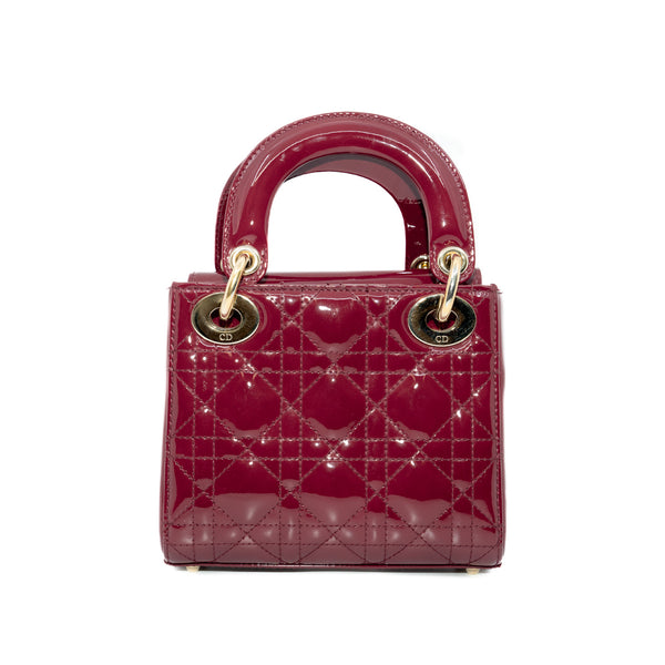 Lady Dior mini patent red 2016