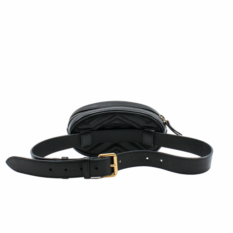 gg belt bag black ghw#75