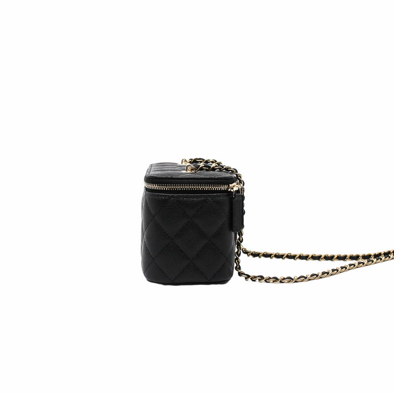vanity case black ghw caviar medium with mirror