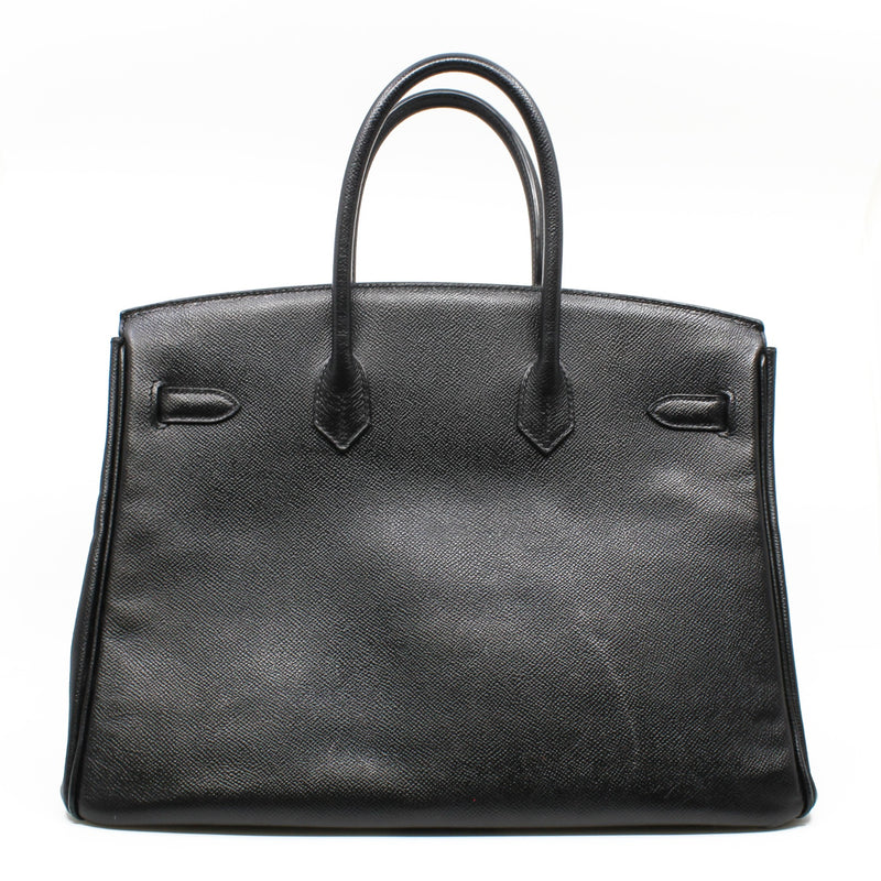 birkin 35 in epsom black ghw P stamp