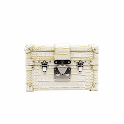 PETITE MALLE CROCODILE mint yellow phw