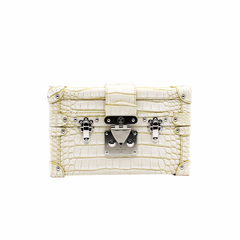 PETITE MALLE CROCODILE mint yellow phw L UXE LINK