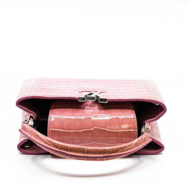 capucines pm crocodile pink - L'UXE LINK