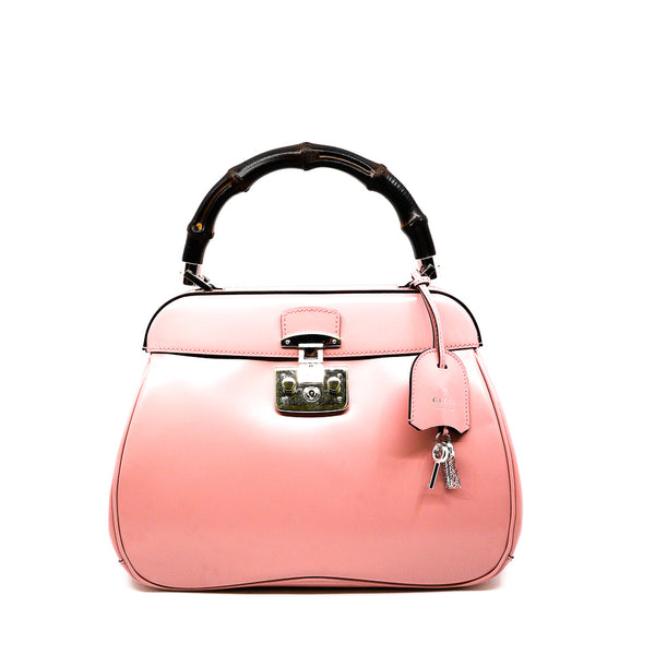 flap lock bag in patent pink phw