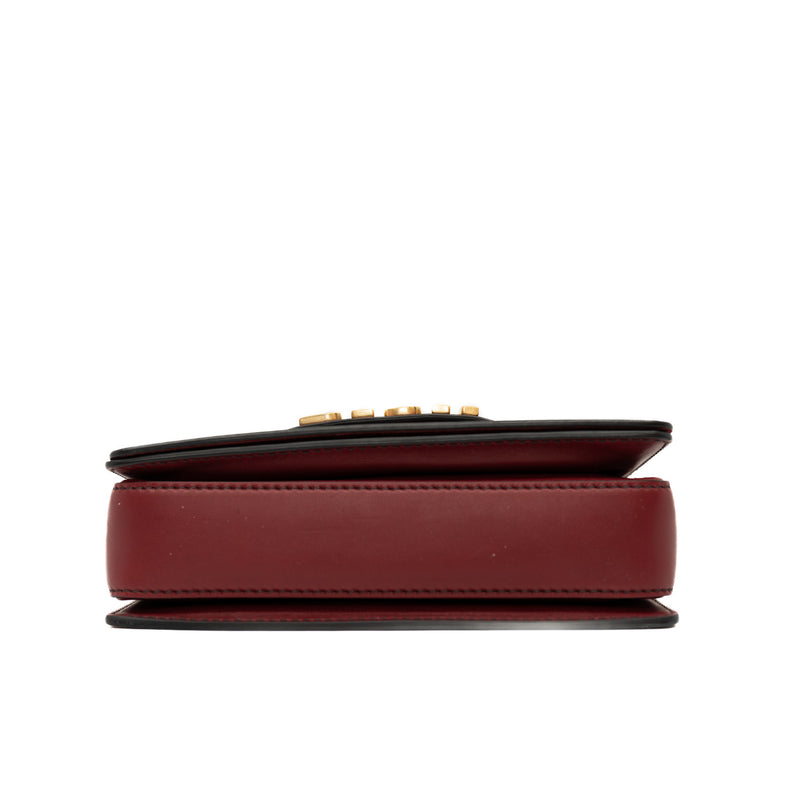 j‘a dior medium shoulder bag in leather red ghw