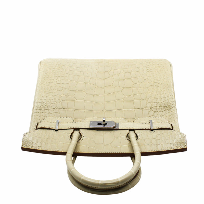 birkin 30 alligator in vannile Y1 phw Zstamp - L'UXE LINK