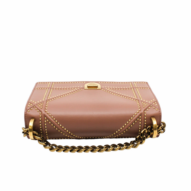 ama small leather beige pink ghw - L'UXE LINK