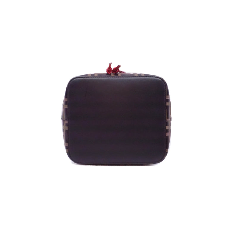 bucket tote in logo FF brown/red - L'UXE LINK