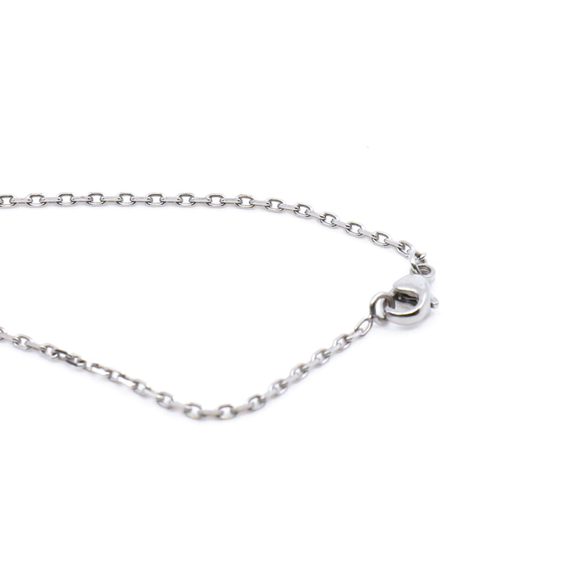 mini pop h necklace grey phw - L'UXE LINK