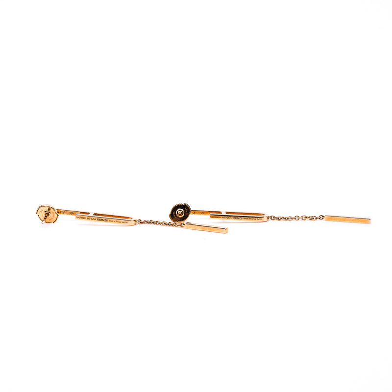 Ever Chaine d'Ancre diamond earring in 18k rg - L'UXE LINK