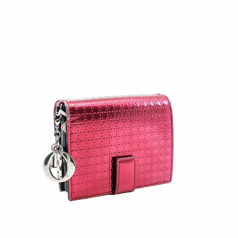 wallet small  patent rose red phw