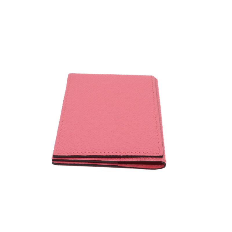 card holder in epsom pink