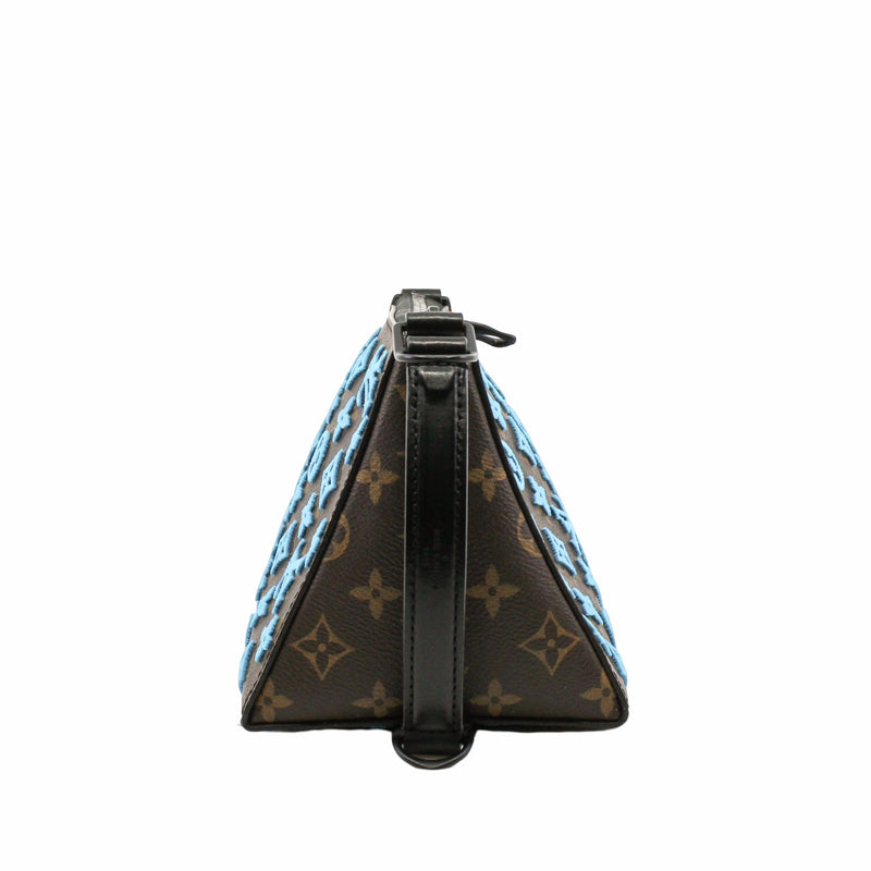 Monogram Tuffetage Triangle Messenger Turquoise rrp3950