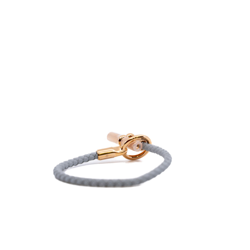Glenan bracelet in leather grey rghw - L'UXE LINK