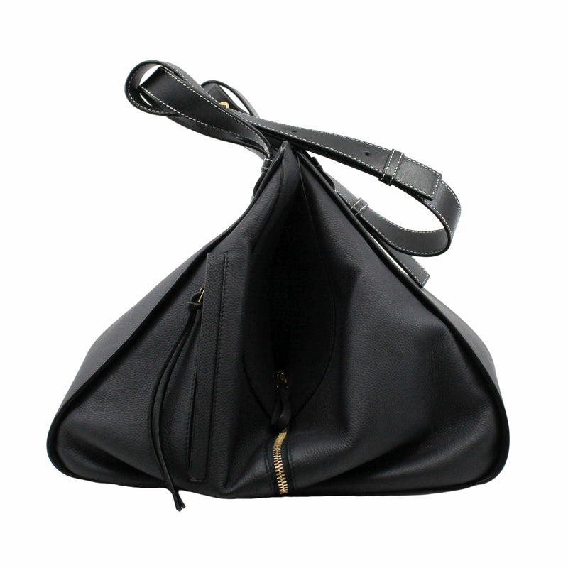 Hammock shoulder bag Small leather navy ghw - L'UXE LINK