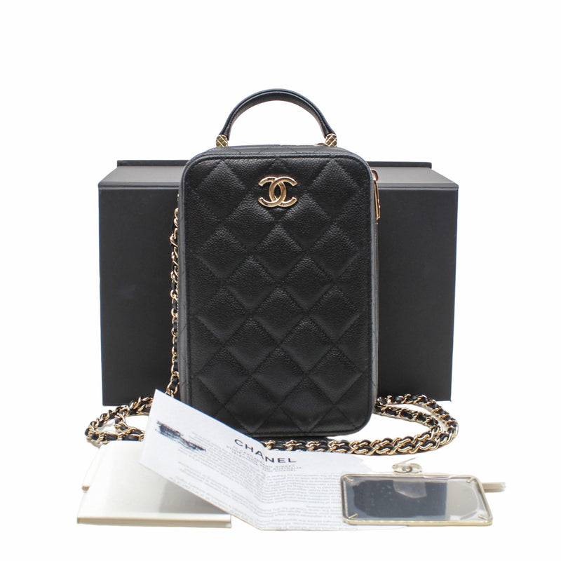 camera case with handle black caviar ghw aktpae72 - L'UXE LINK