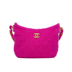 TIMELESS CLASSICS Chanel Tweed hobo bag 2022 Cruise in pink ghw