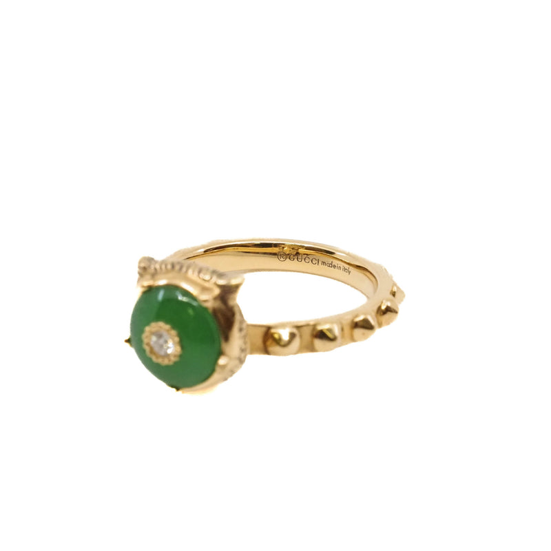 18k green diamond ring