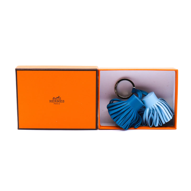 CARMEN DUO key ring  in blue/light blue phw - L'UXE LINK