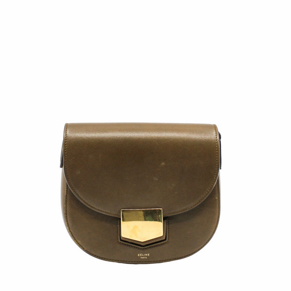 Trotteur Crossbody Bag  Small Calfskin brown ghw - L'UXE LINK