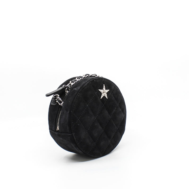 round bag black suede crystal star phw seri 29