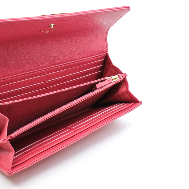 long flap wallet  pink ghw