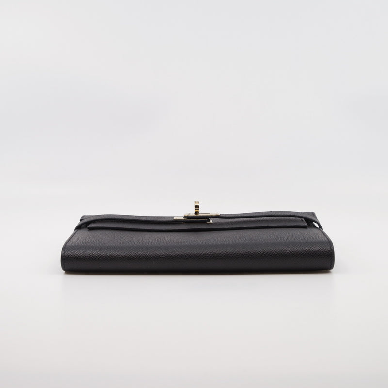 kelly wallet  black rghw epsom - L'UXE LINK