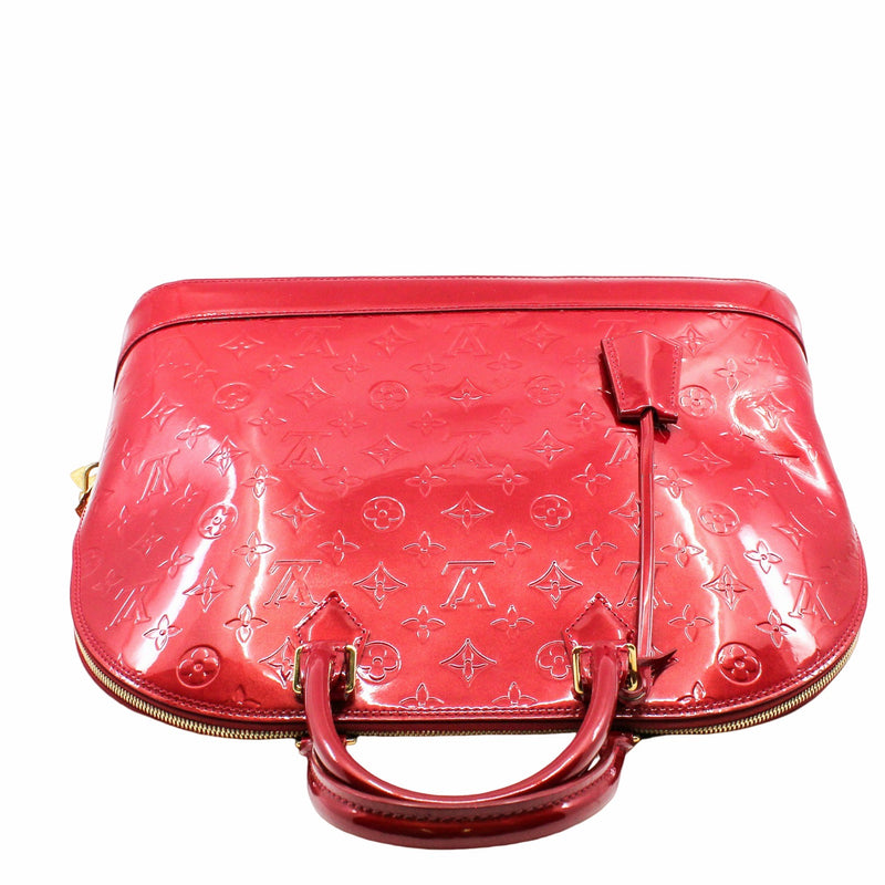 alma large  patent leather red ghw - L'UXE LINK