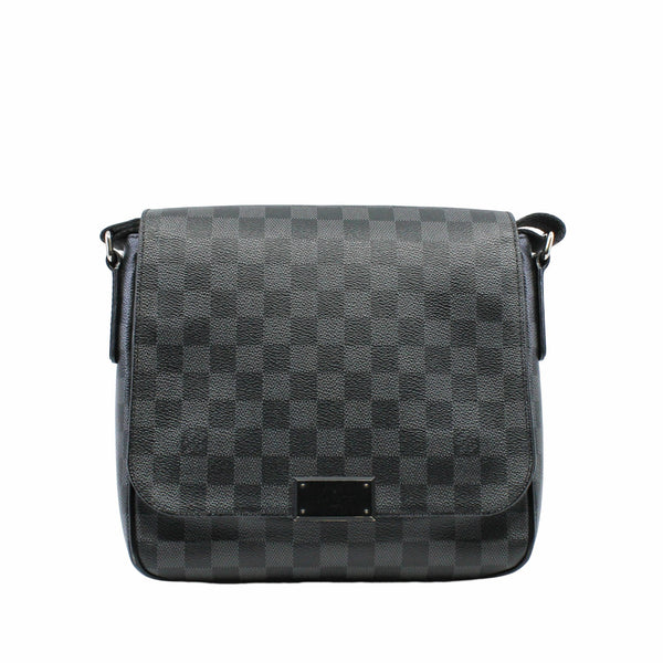 chessboard men bag black and gray