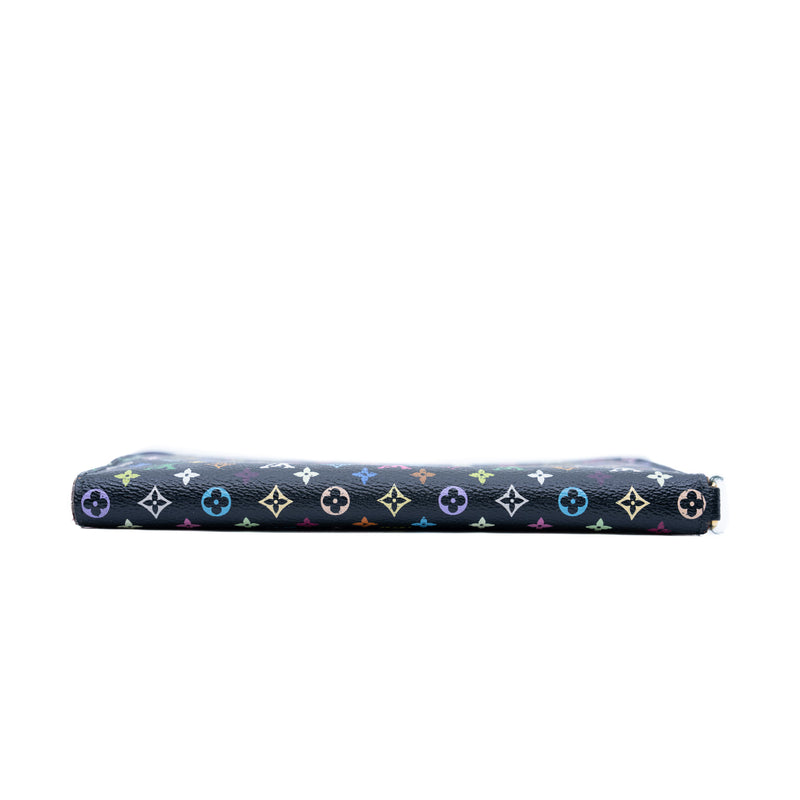 flap long wallet in black multicolour  2012 - L'UXE LINK