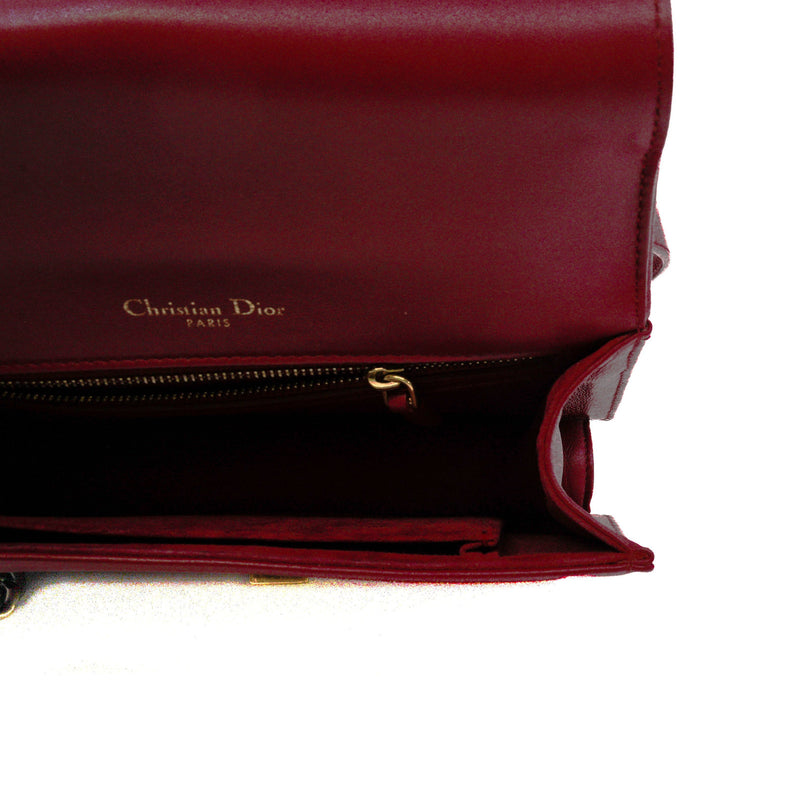 small ama with studs in lambskin red ghw 2018 - L'UXE LINK