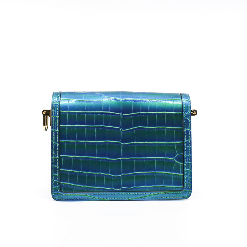 dauphine mini blue crocodile - L'UXE LINK