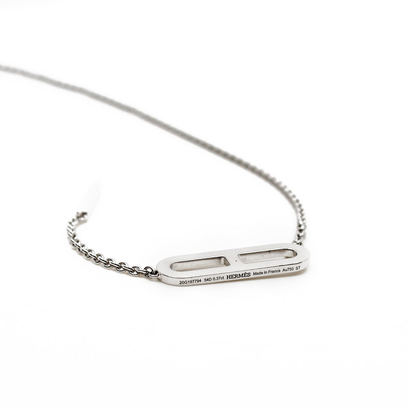 ever chaine d'ancre diamond necklace in 18k wg  0.37CT - L'UXE LINK
