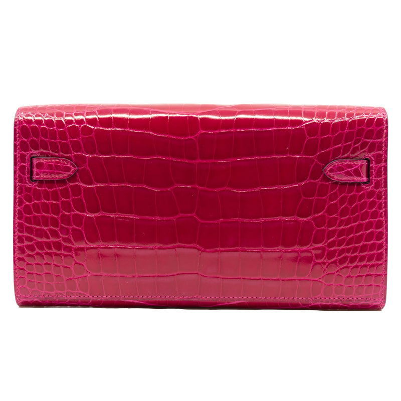 kelly to go crocodile 90 framboise phw - L'UXE LINK