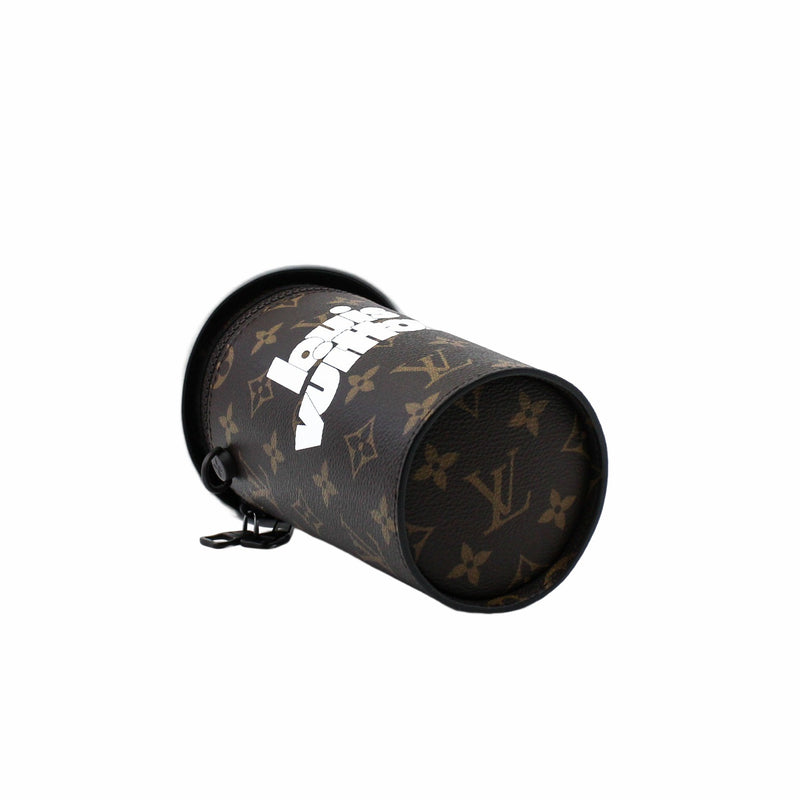 Coffee Cup Convertible Pouch Everyday Signature Vintage Monogram Canvas - L'UXE LINK