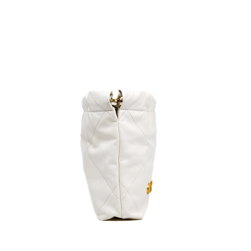 small 22 in leather white ghw#J4X11xxx - L'UXE LINK