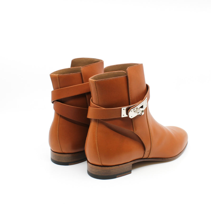 ankle brown boots kelly buckle phw #37 - L'UXE LINK