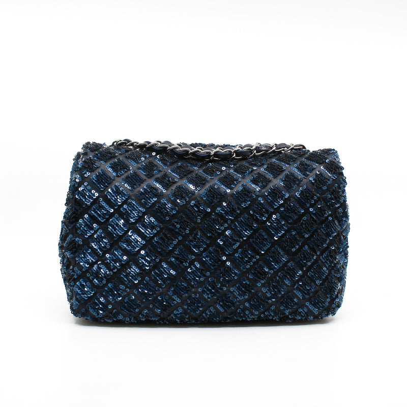 flap glittle  tweed bag in navy phw  seri 17 - L'UXE LINK