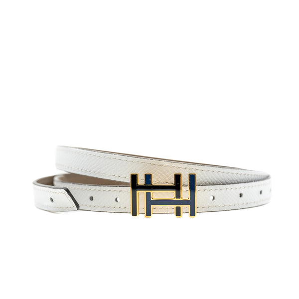 lady belt white with etoupe size 75 - L'UXE LINK