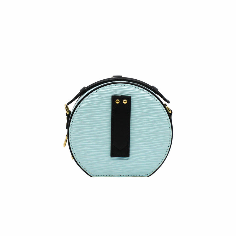 MINI BOÎTE CHAPEAU epi blue ghw - L'UXE LINK