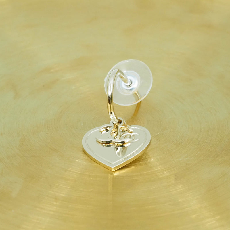 heart pandent earring in light ghw