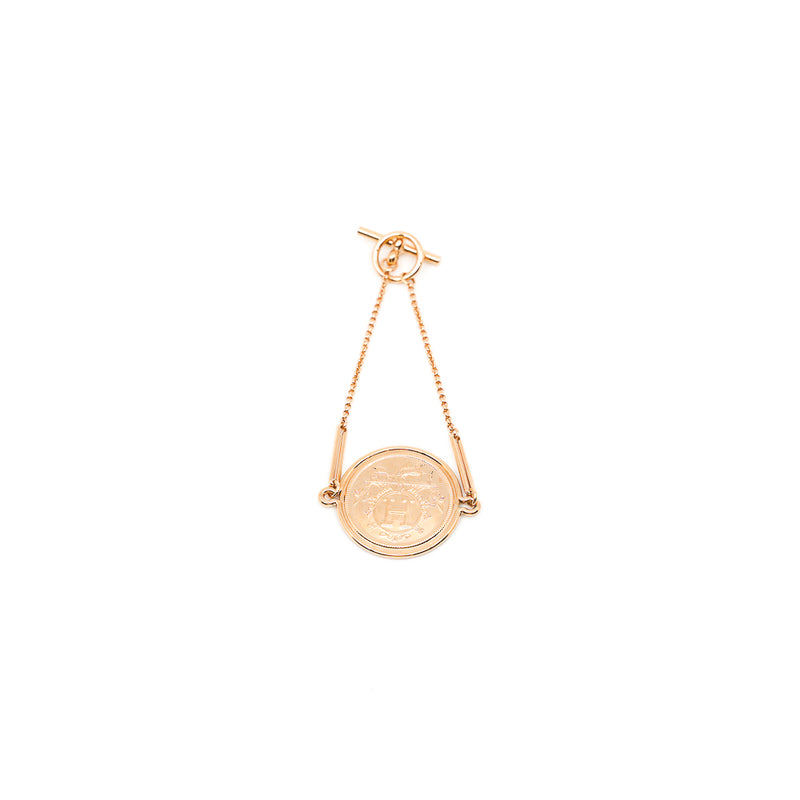 ex libris gm coin bracelet in 18k rg - L'UXE LINK