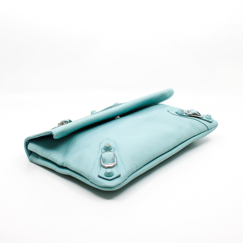 hand bag light blue phw