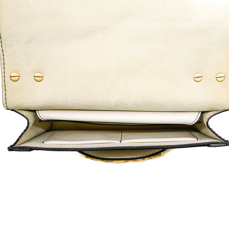 j'a shoulder bag in leather white ghw 2017 - L'UXE LINK