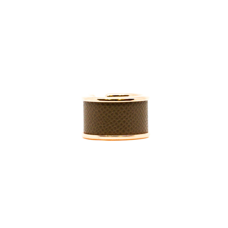 Olympe ring large model etoupe rghw - L'UXE LINK